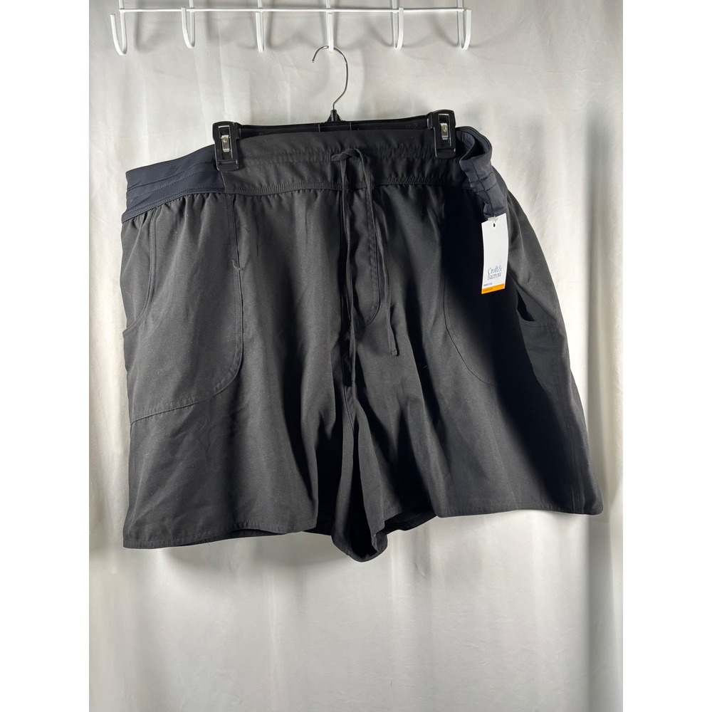 Croft & Barrow Womens Plus 3X Black Tummy Control Swim Shorts NWT